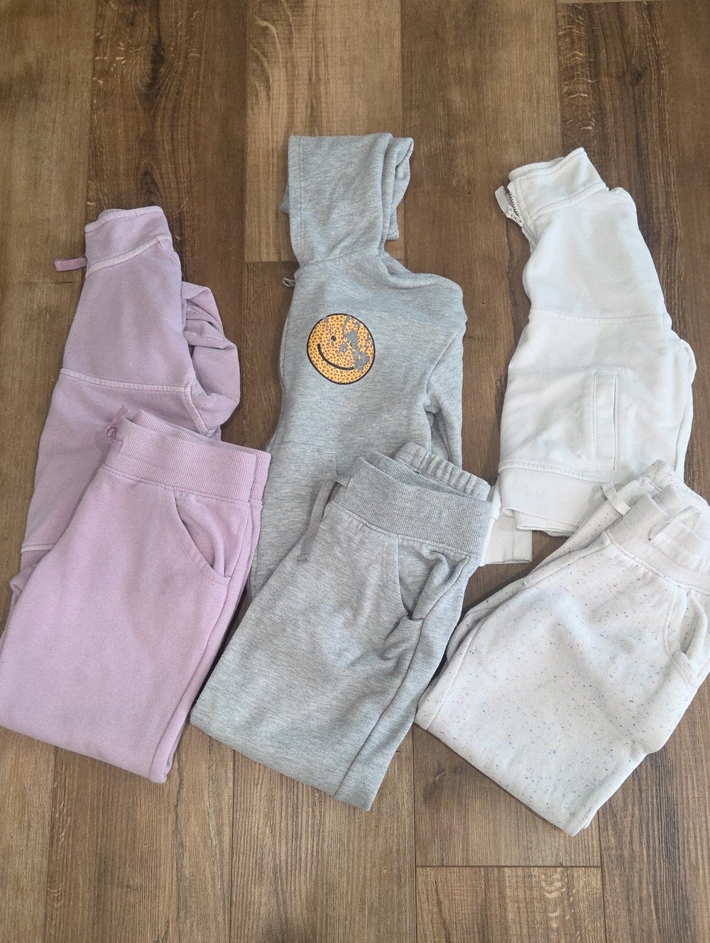 Cat & Jack Jogger Pants Set — Light Purple, Gray, White